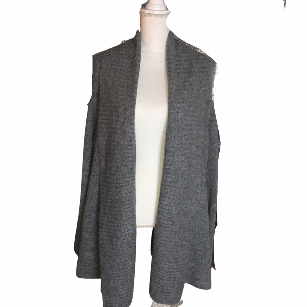 LANE BRYANT Cold Shoulder Open Swing Cardigan Sz 22W